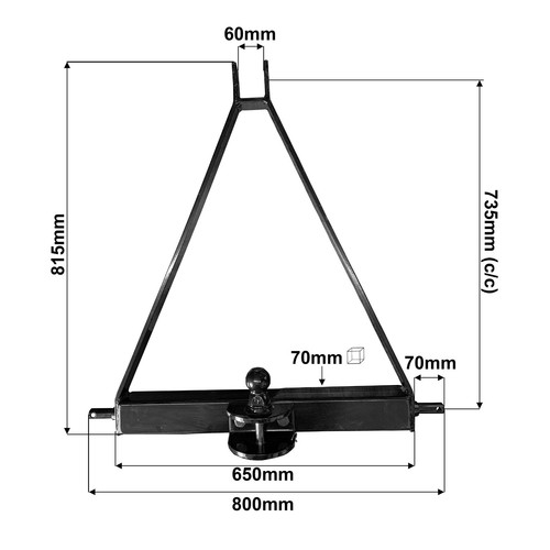 Frame point tow hitch - 3,